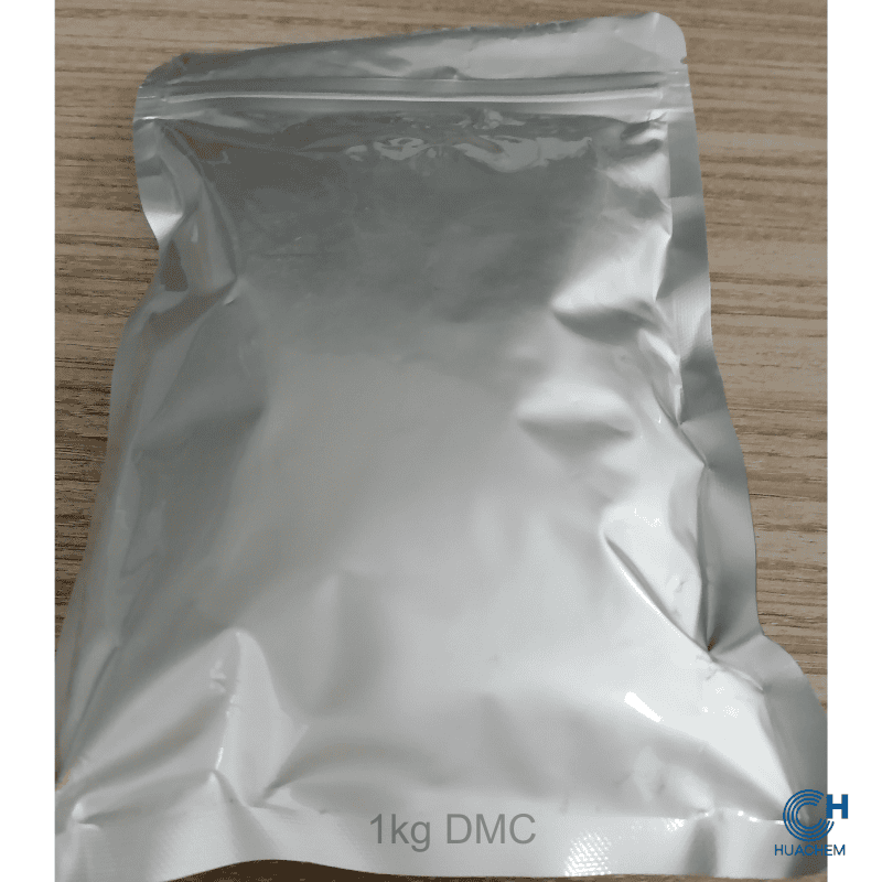 Standard 1kg retail unit of Huachem Dimethylmethoxy Chromanol, packaged in a sealed metallic foil pouch for optimal protection.