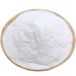 Macro photography revealing the fine, uniform, white powder texture of Huachem Glutathione.