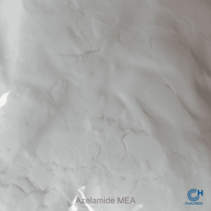 Macro photography revealing the fine, uniform, white powder texture of Huachem Azelamide MEA.