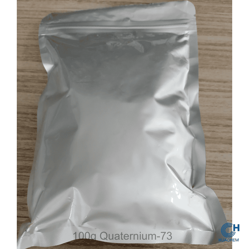 Standard 1kg retail unit of Huachem Quaternium-73, packaged in a sealed metallic foil pouch for optimal protection.